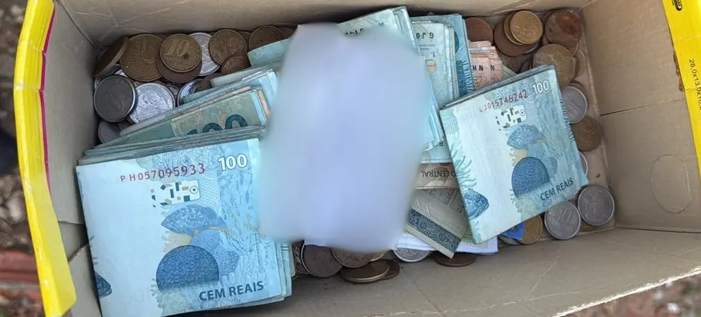 Dinheiro apreendido.
