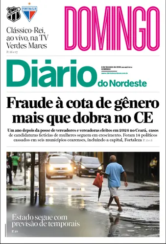 Capa da Edição do dia do jornal Diário do Nordeste