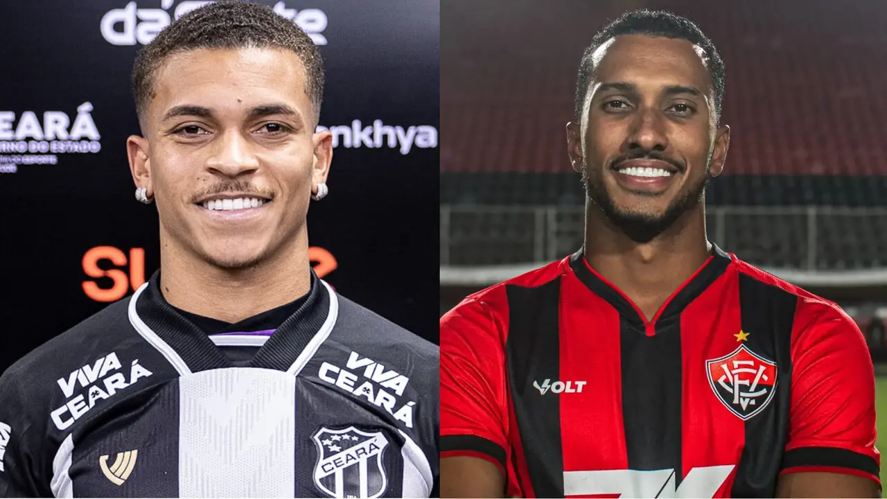 Montagem com fotos de Rodriguinho e Lucas Braga