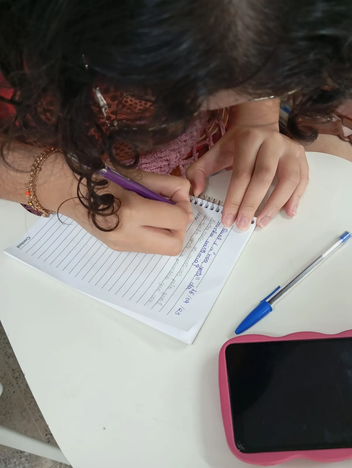 Caderno serve para organizar conhecimento adquirido.