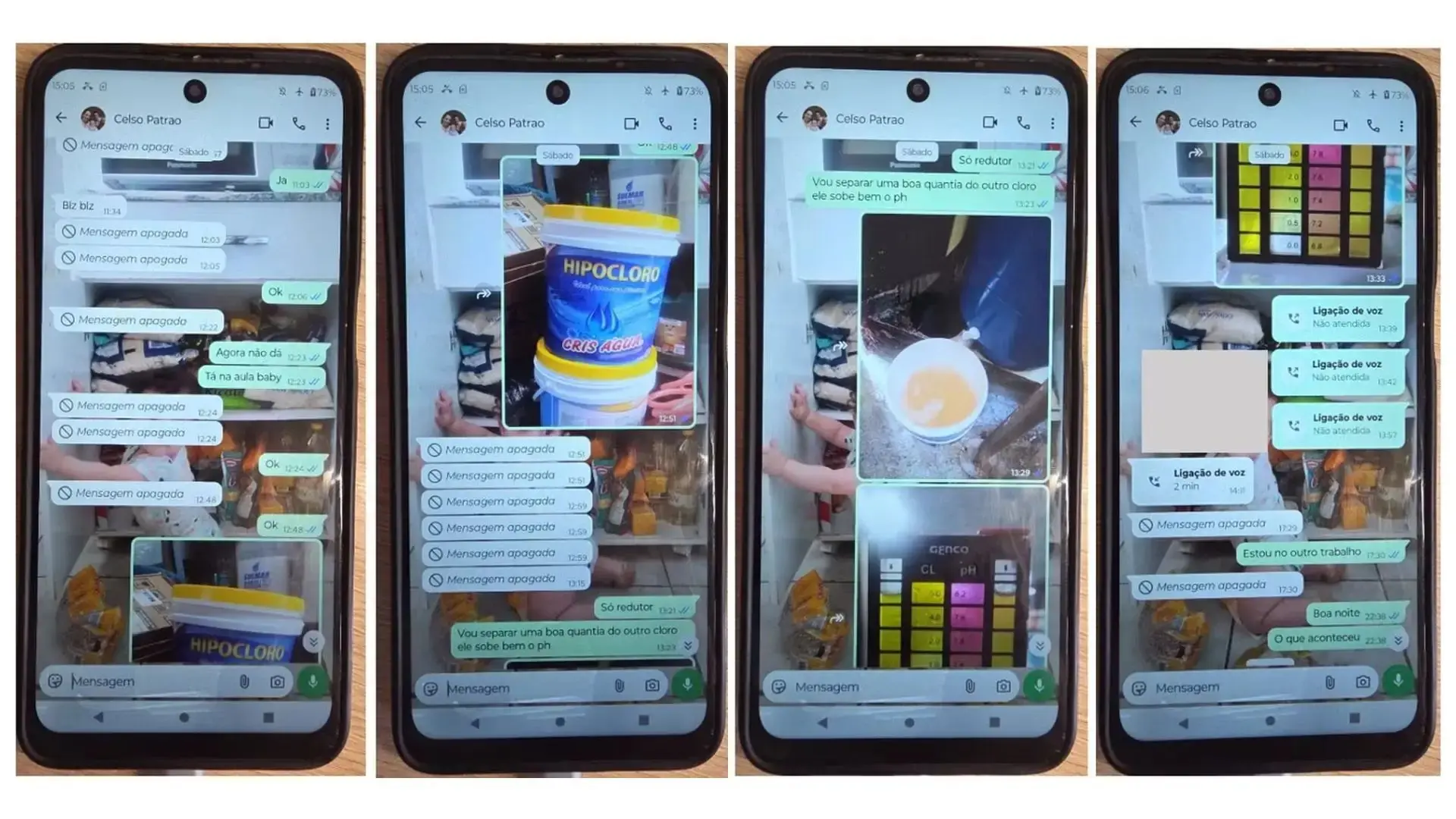 Fotos das mensagens do sócio de academia onde professora morreu em piscina.