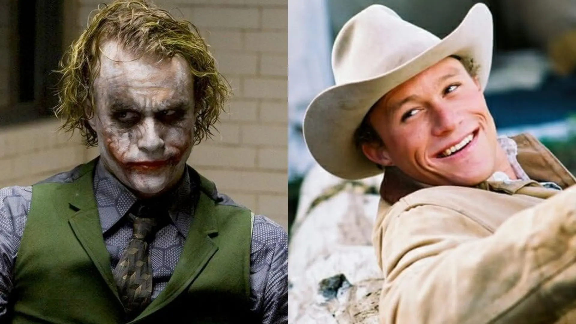 Montagem do ator com personagem do Coringa.