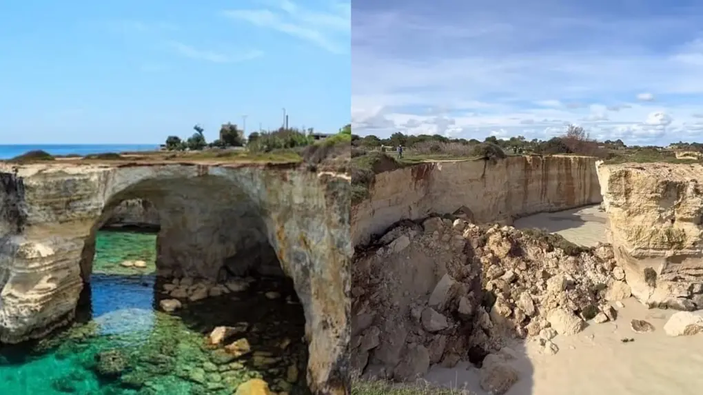 Formação rochosa desmoronou no último dia 14 de fevereiro.
