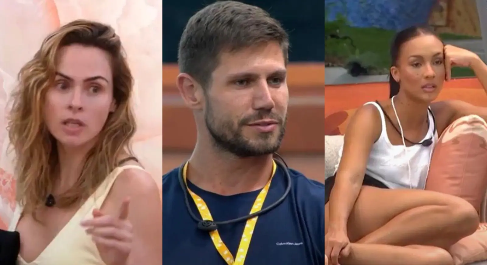 Montagem de fotos mostra Ana Paula à esquerda, Jonas ao centro e Maxiane à direita.