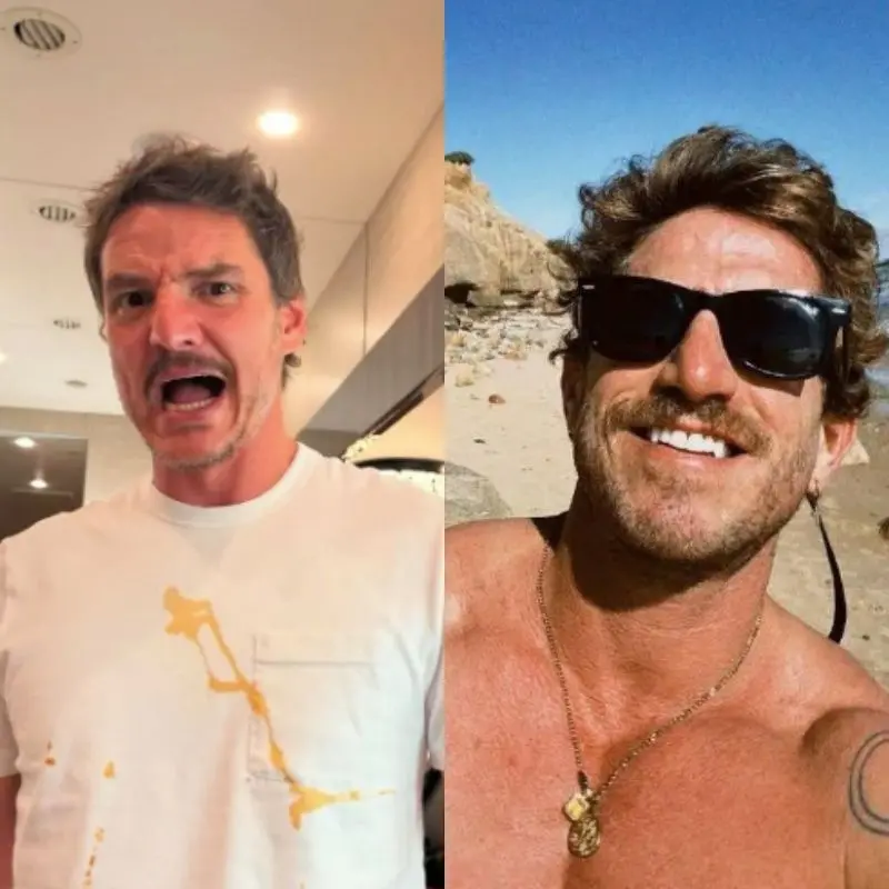 Montagem com a fotos dos atores.