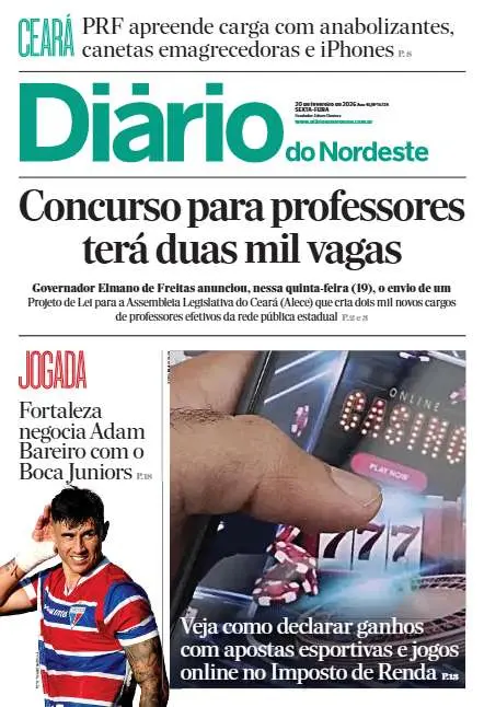 Capa da edição do dia