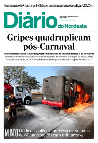 Capa da Edição do dia do jornal Diário do Nordeste
