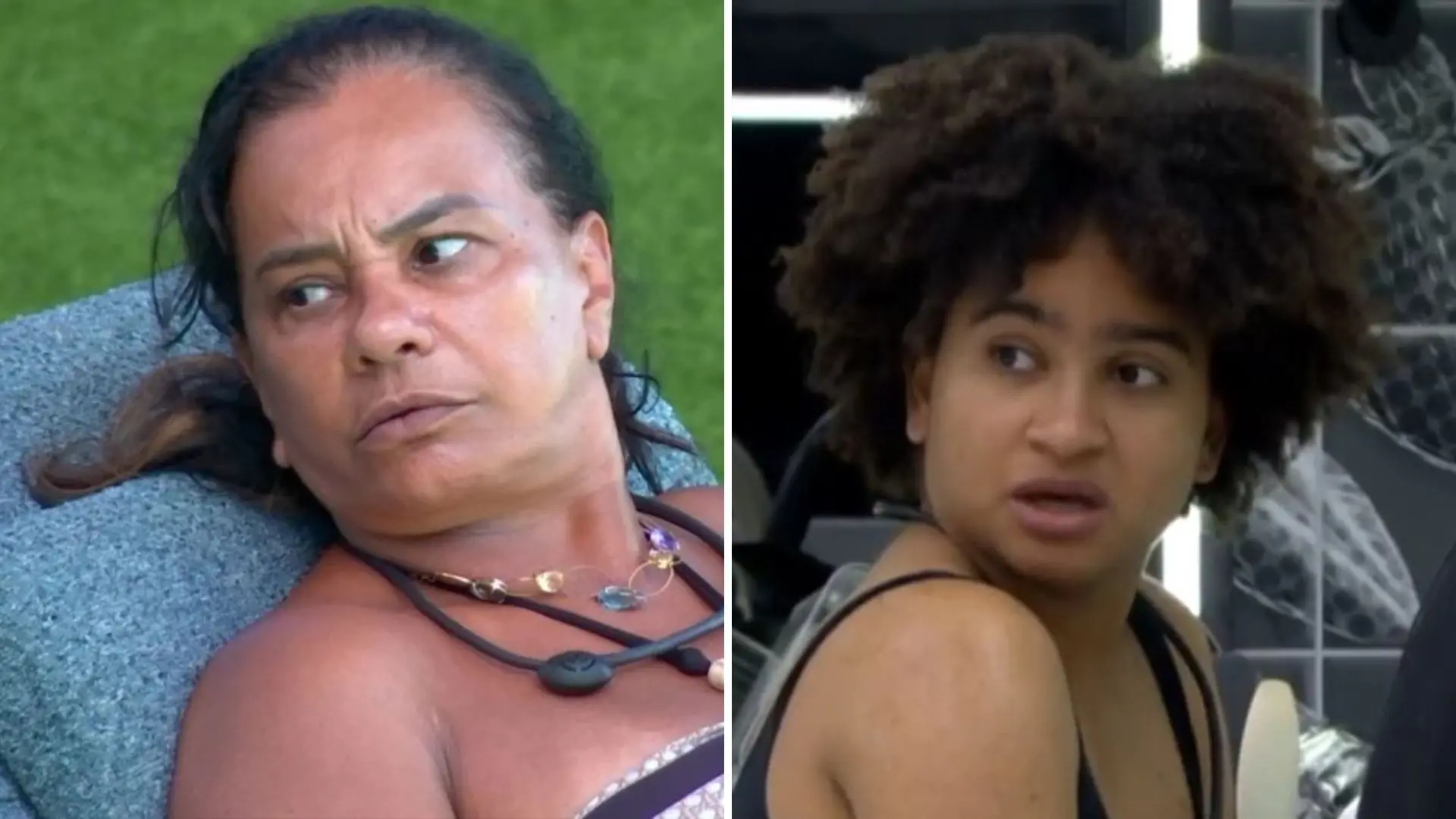 montagem de fotos de Solange Couto e Milena, do BBB 26.