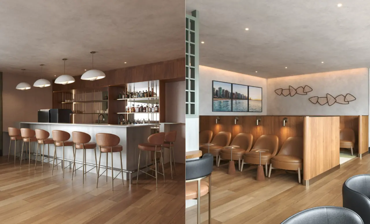 imagem mostra nova sala vip no aeroporto de fortaleza.