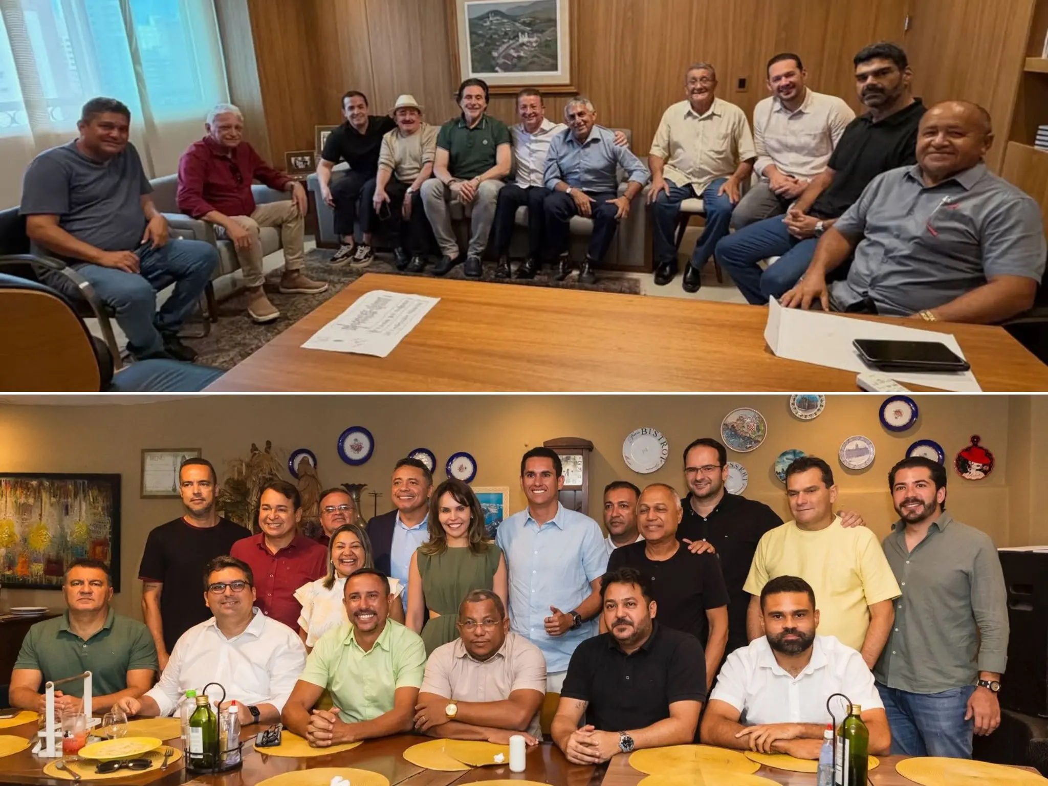 Encontros do MDB e do PSD com vereadores de Fortaleza.