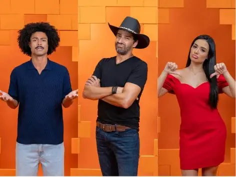 Imagem da notícia Enquete BBB 26: Breno, Cowboy ou Jordana? Quem deve ir para o Quarto Secreto do Paredão Falso?