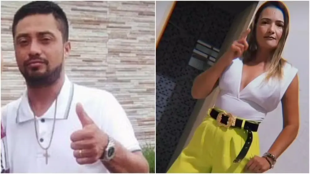 Imagem de um homem e uma mulher, ambos com aparência moderna, posando para a câmera; a foto transmite uma vibe casual e descontraída.