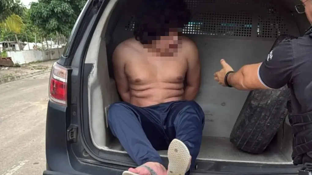 Foto do suspeito de 19 anos preso em Fortaleza por matar e maltratar mais de 100 animais em lives.