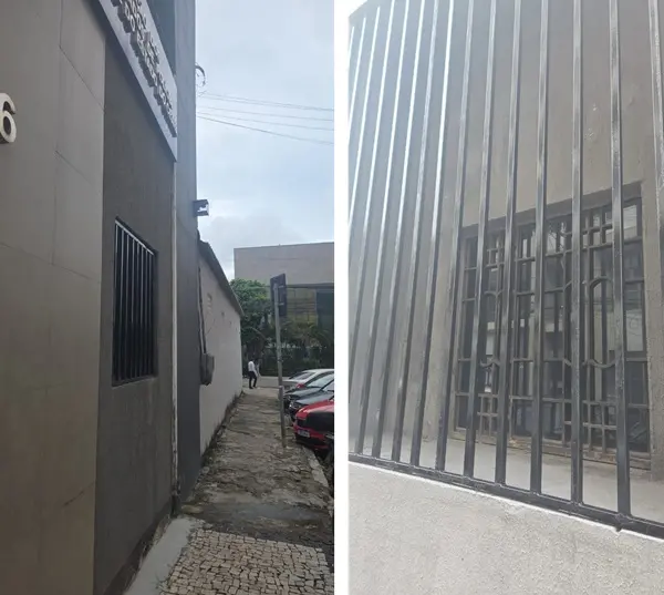 adepol grade fachada, centro, carros.