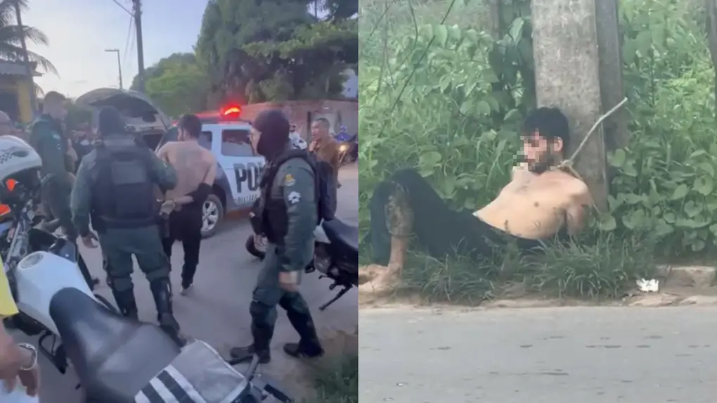 Imagens da captura do suspeito de feminicídio em Itapipoca.