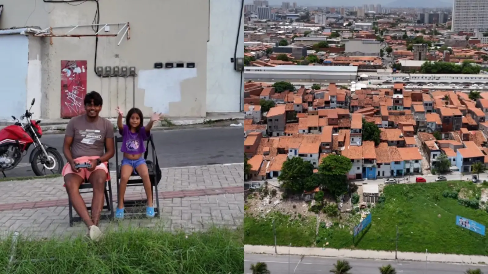 Imagem mostra bairros de Fortaleza do alto