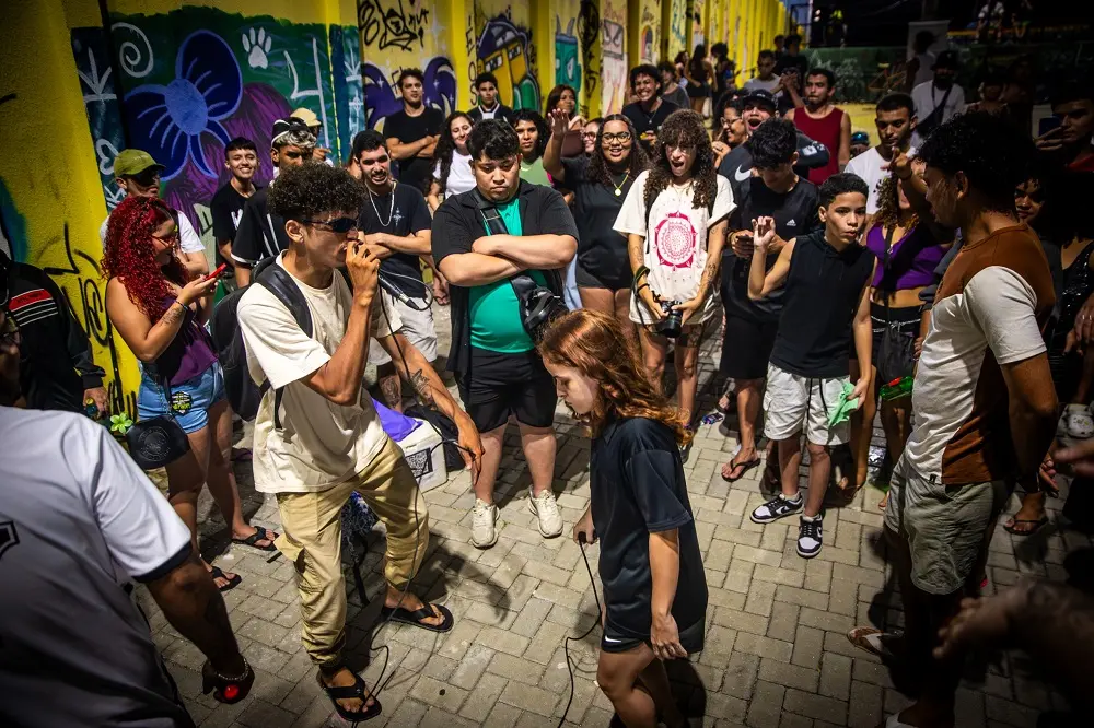 Batalha Cururu Skate e Rap, que acontece semanalmente na Parangaba.