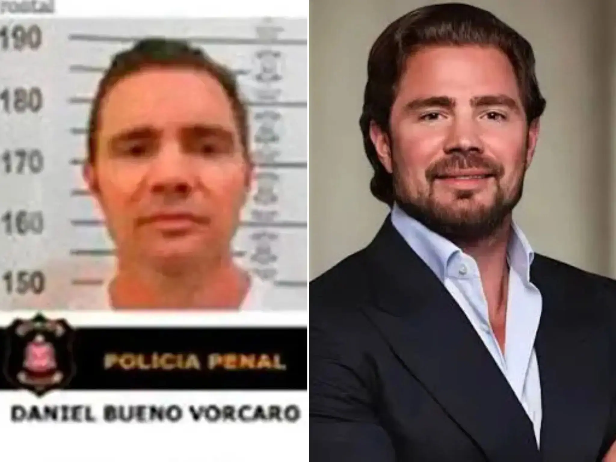 Fotos mostram Daniel Vorcaro após ser preso pela Polícia Federal. Imagem utilizada em matéria sobre defesa do dono do Banco Master solicitar acesso à perícia de celulares apreendidos.