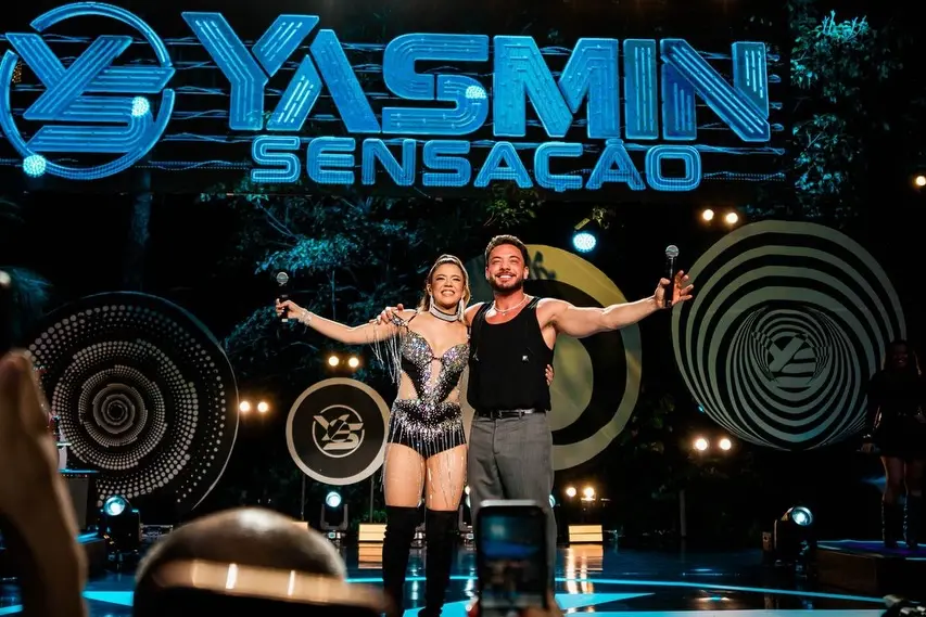 Yasmin Sensação teve primeiro contato com Wesley Safadão nos bastidores da gravação do DVD.