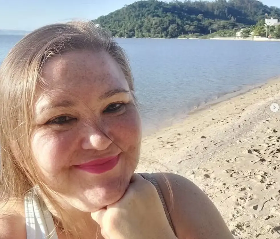 foto da corretora gaúcha que estava desaparecida, Luciani Aparecida Estivalet Freitas, encontrada morta em Santa Catarina.