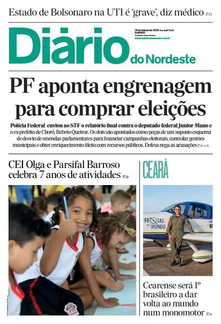 Capa da edição do dia