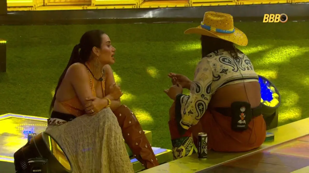 Jordana e Chaiany conversaram após o show de Ana Castela no BBB 26. 