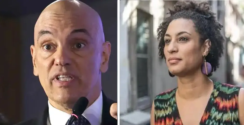 moraes e marielle, ministro e vereadora vitima