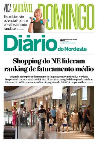 Capa da Edição do dia do jornal Diário do Nordeste