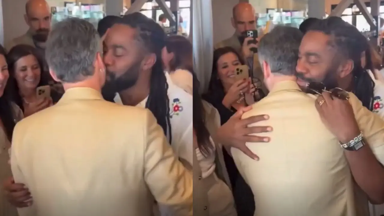 Lázaro e Wagner tiveram encontro caloroso com abraços e beijos.