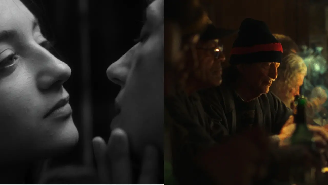 Montagem dos curtas 'Two People Exchanging Saliva' e 'The Singers'.