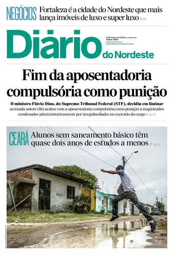 Capa da Edição do dia do jornal Diário do Nordeste