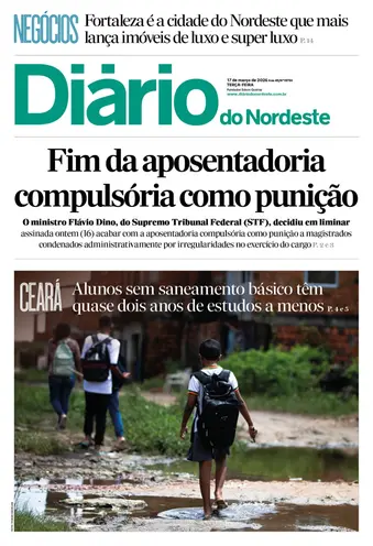 Capa da Edição do dia do jornal Diário do Nordeste