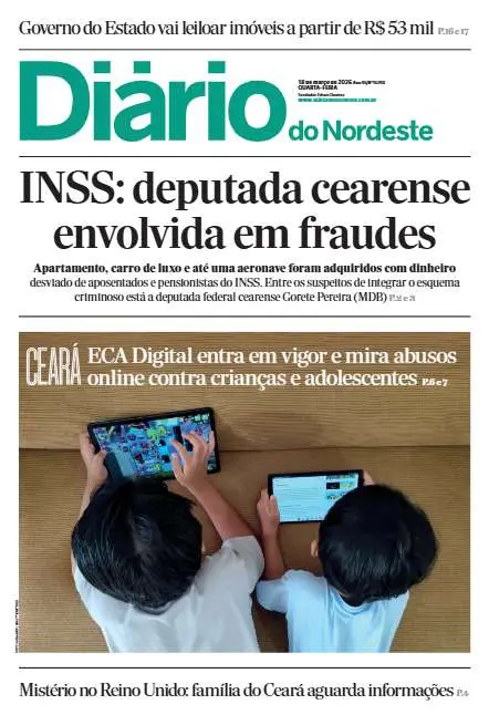 Capa da edição do dia