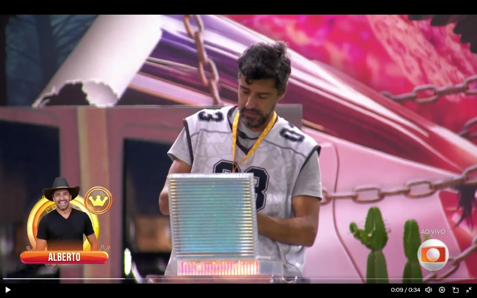 Foto de Alberto Cowboy, que ganhou prova do líder no bbb 26.