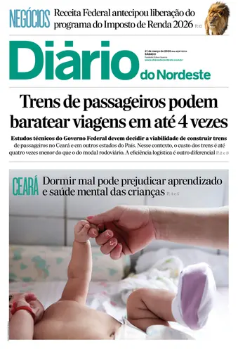 Capa da Edição do dia do jornal Diário do Nordeste