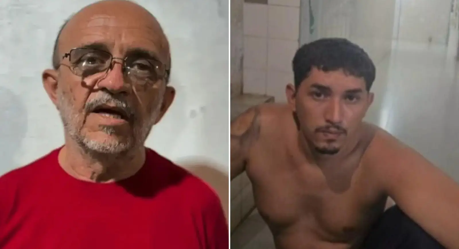 Montagem de fotos mostra o secretário à esquerda e o suspeito do homicídio à direita.