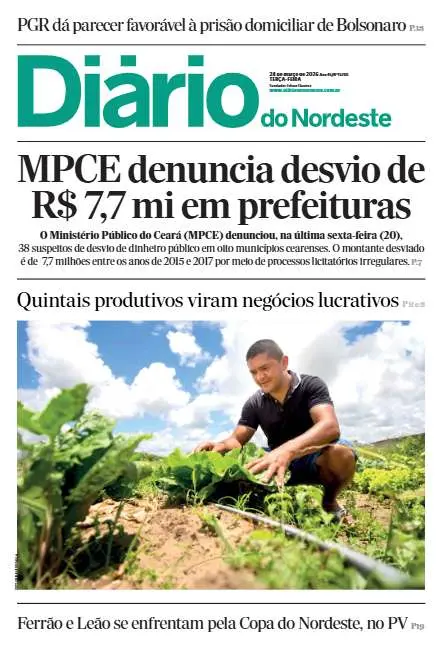 Capa da edição do dia