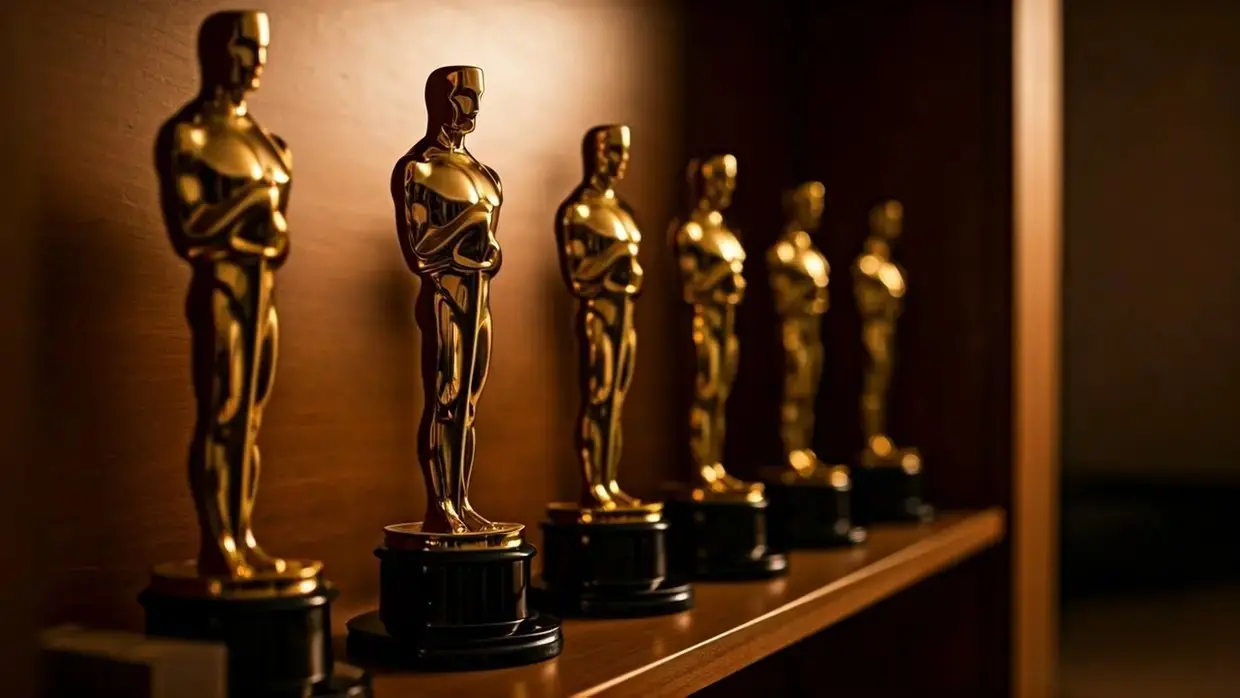 Foto de estatuetas do Oscar.