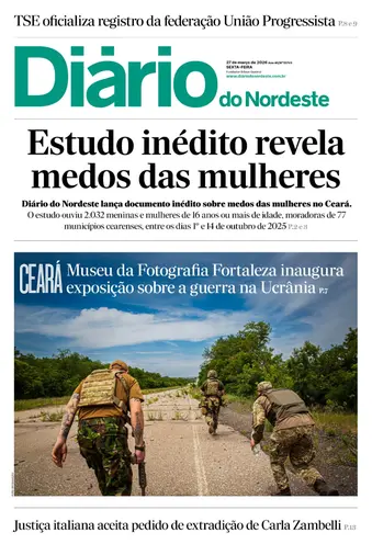 Capa da Edição do dia do jornal Diário do Nordeste