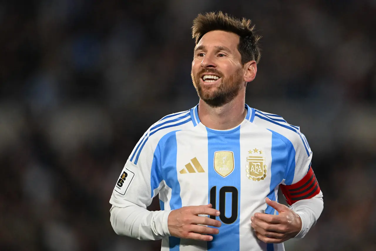 Lionel Messi em ação pela seleção da Argentina