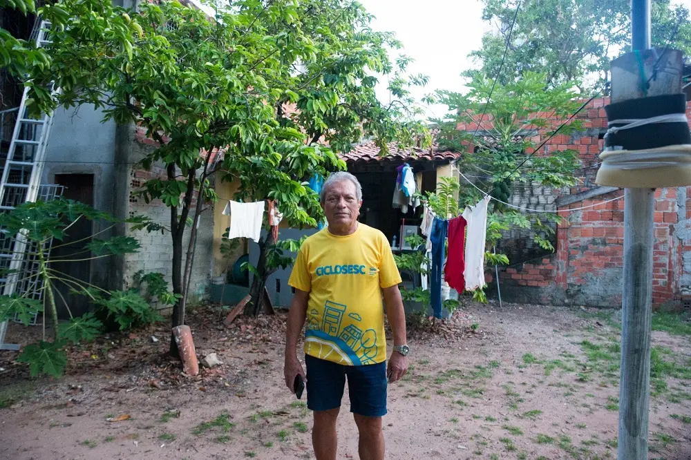 Galdino mora na vila há mais de 70 anos.