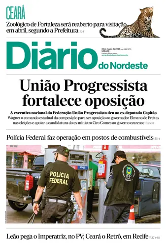 Capa da Edição do dia do jornal Diário do Nordeste
