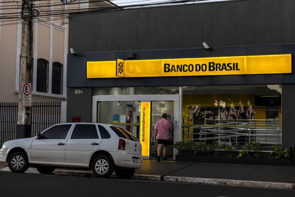 Fachada do Banco do Brasil.