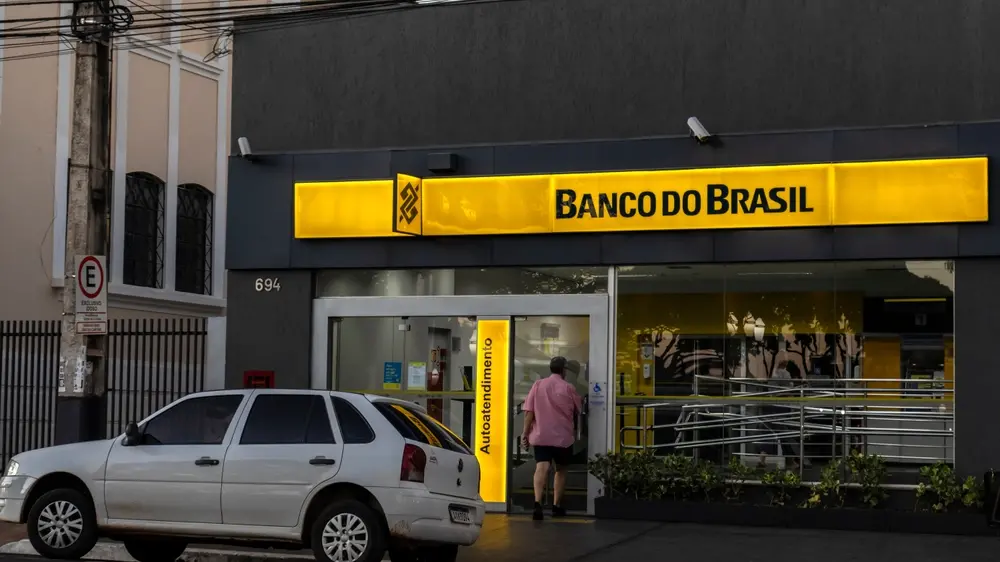 Fachada do Banco do Brasil.