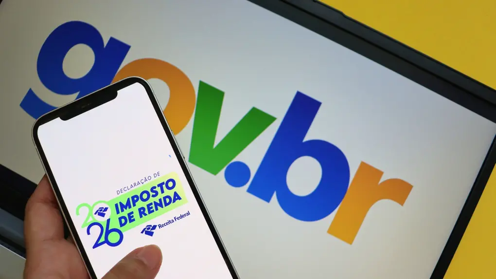 Foto que contém declaração do Imposto de Renda 2026.