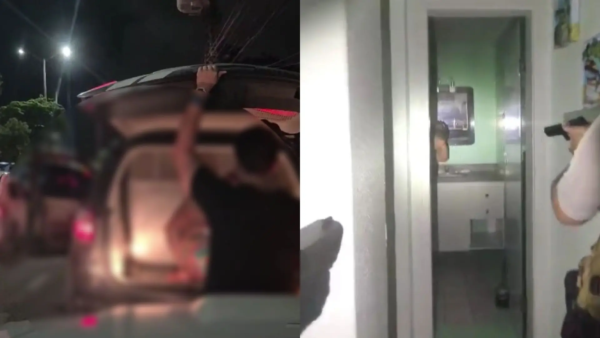 Foto da captura do supeito de sequestrar entregador na Caucaia.