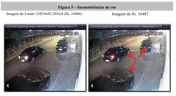 Peritos compararam as imagens e apontaram edições.