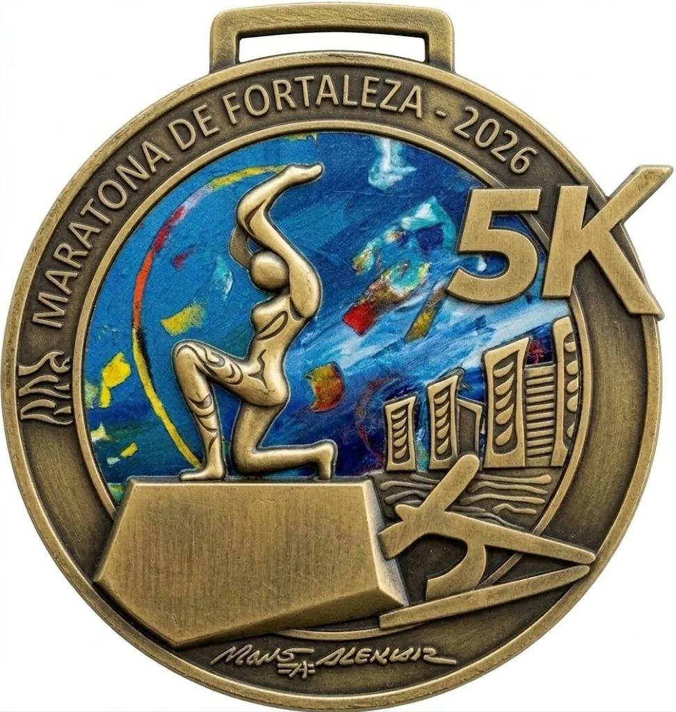 Medalha dos 5km da Maratona Internacional de Fortaleza.