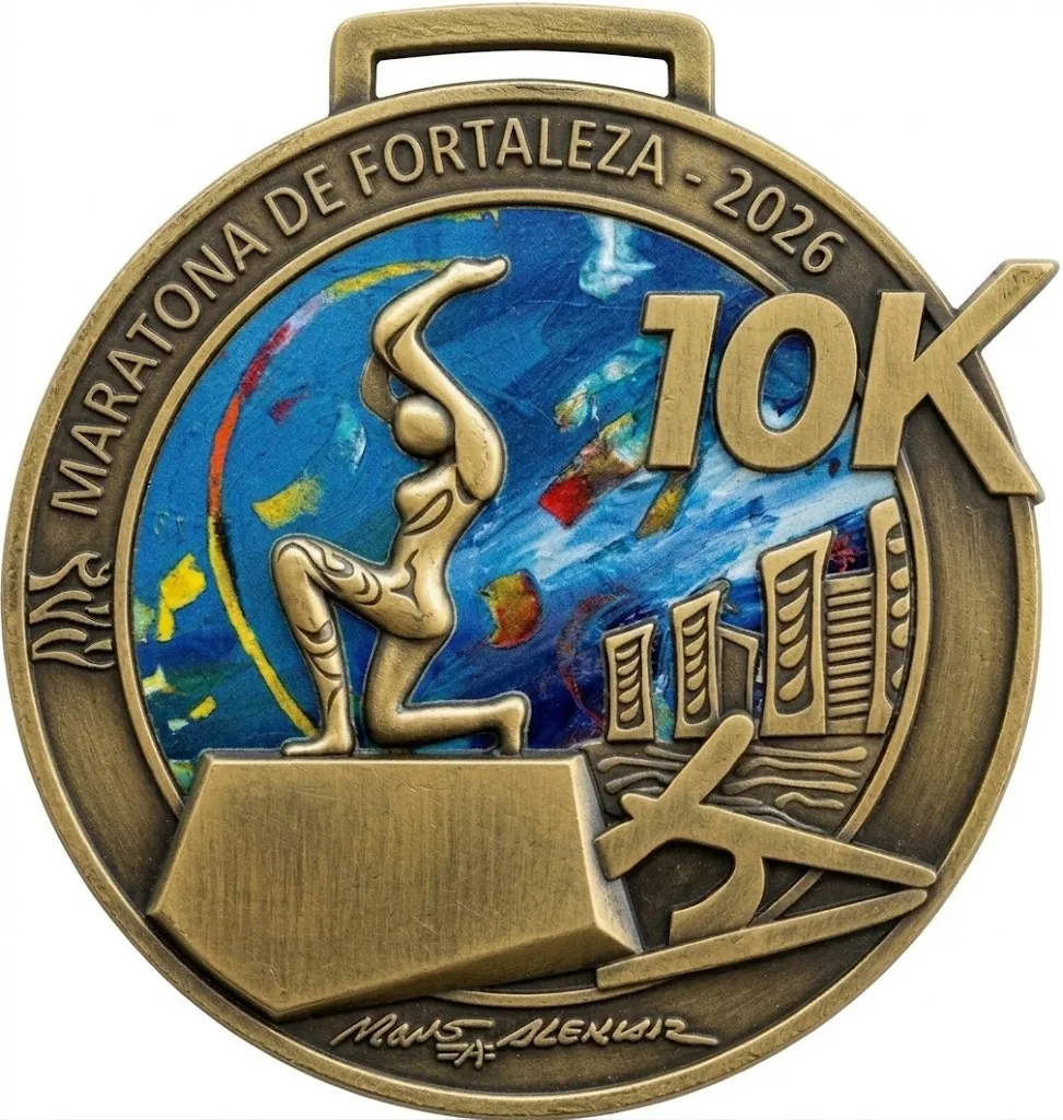 Medalha dos 10km da Maratona Internacional de Fortaleza.