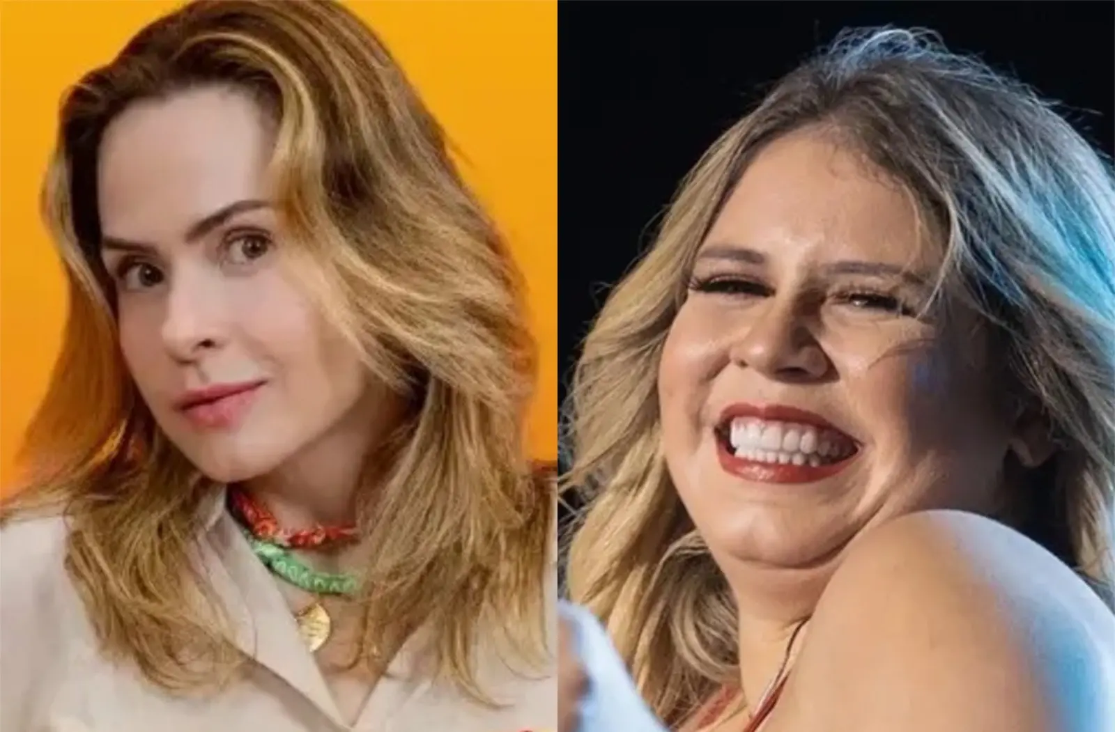 Foto que contém Ana Paula Renault e Marília Mendonça.